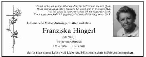 02_Sterbeanzeige Hingerl Franzziska